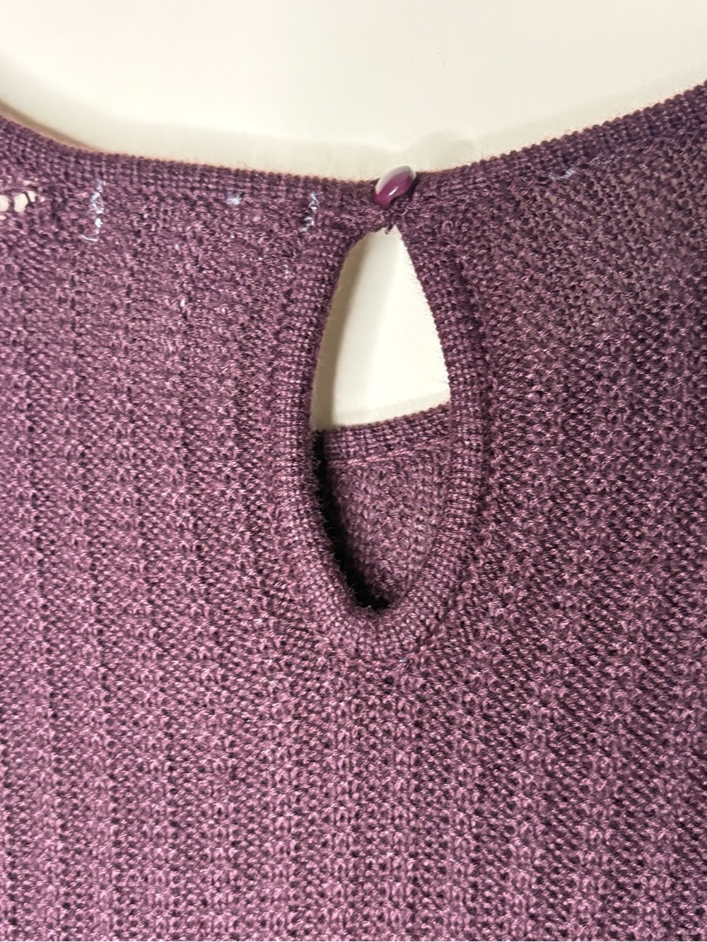 LC Lauren Conrad Plum Crochet-Hem Long Sleeve Knit Dress - Picture 6 of 9
